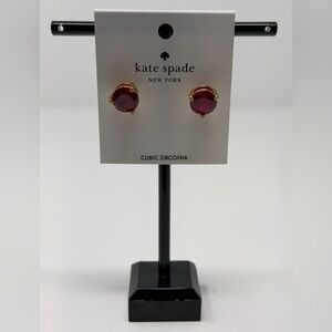 Kate Spade Ruby Red Cubic Zirconia Stud Earrings